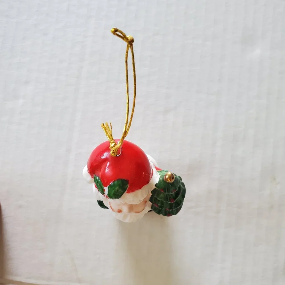 Glass Vintage Santa Claus Tree Ornament‎